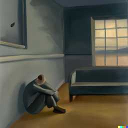 a representation of anxiety, painting by Edward Hopper generated by DALL·E 2